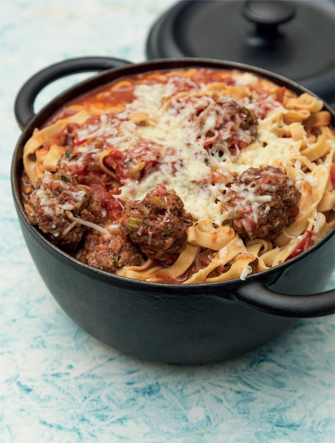 Beef-Meatballs-Pasta Creme Brulee
