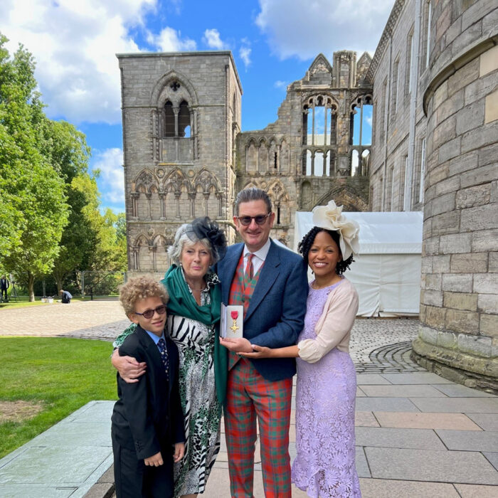 This Morning, Gus Noble Received His Officer of the Most Excellent Order At the Palace of Holyroodhouse in Edinburgh