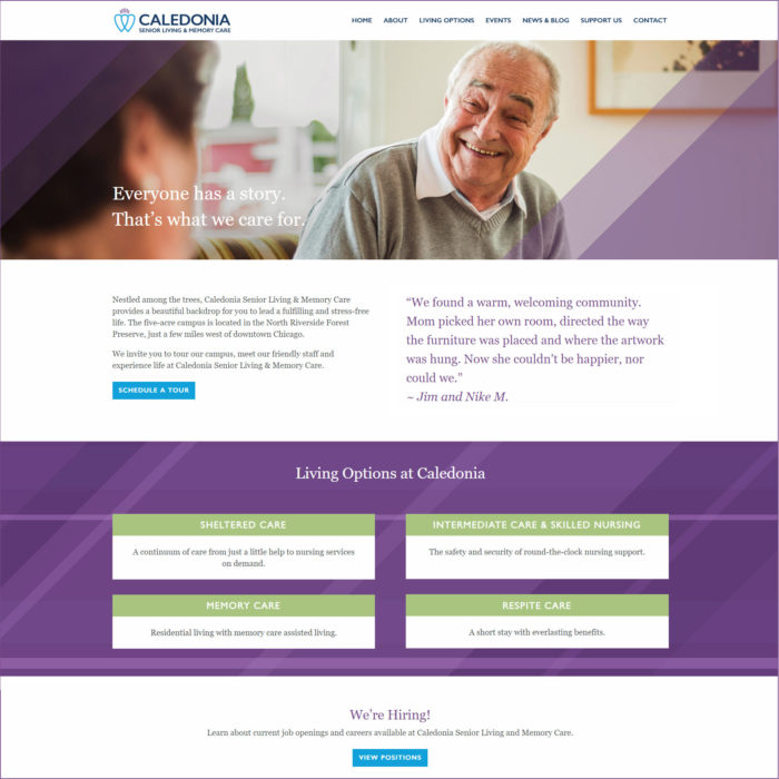 Introducing the New Caledonia Senior Living & Memory Care Website