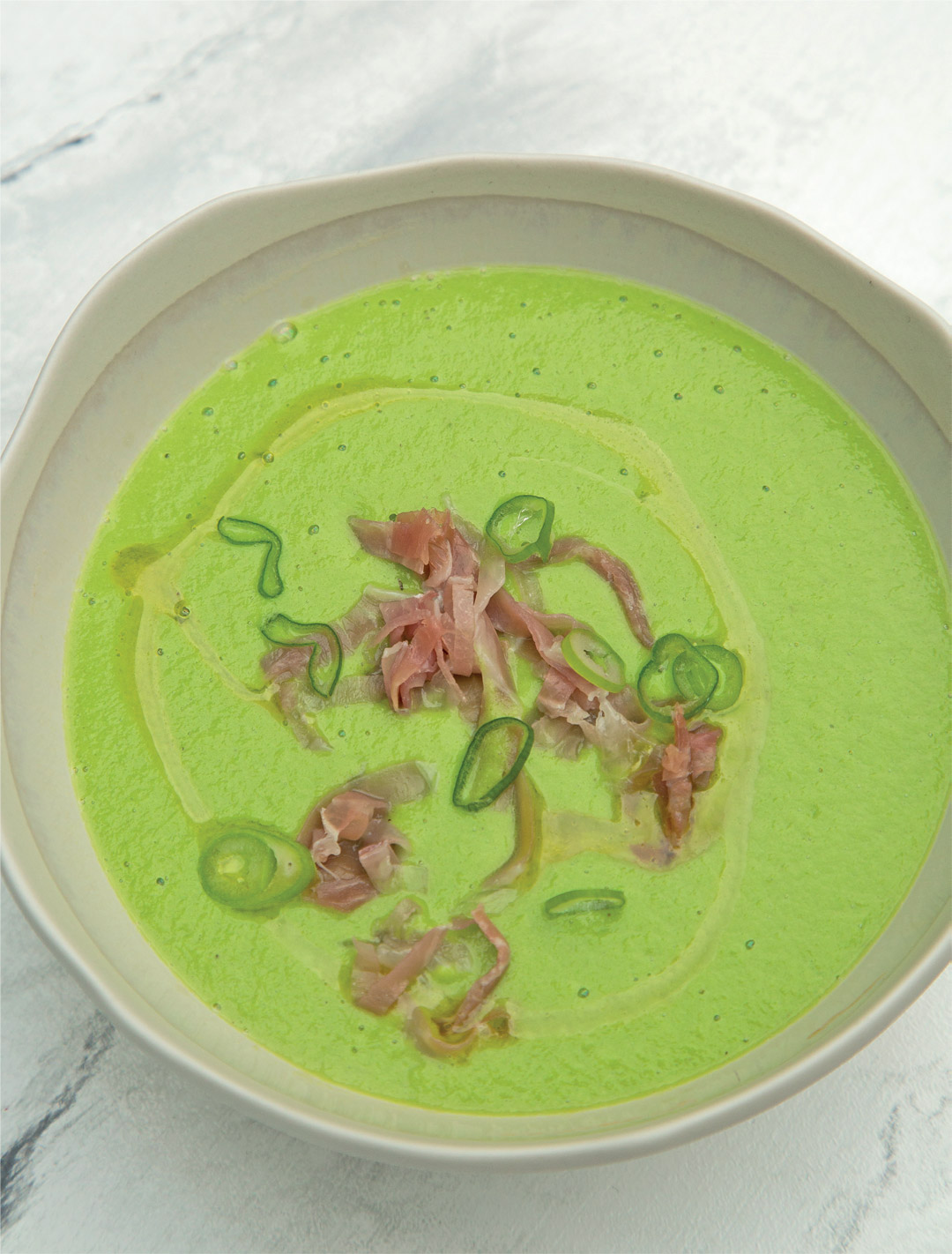 Pea-Soup Creme Brulee